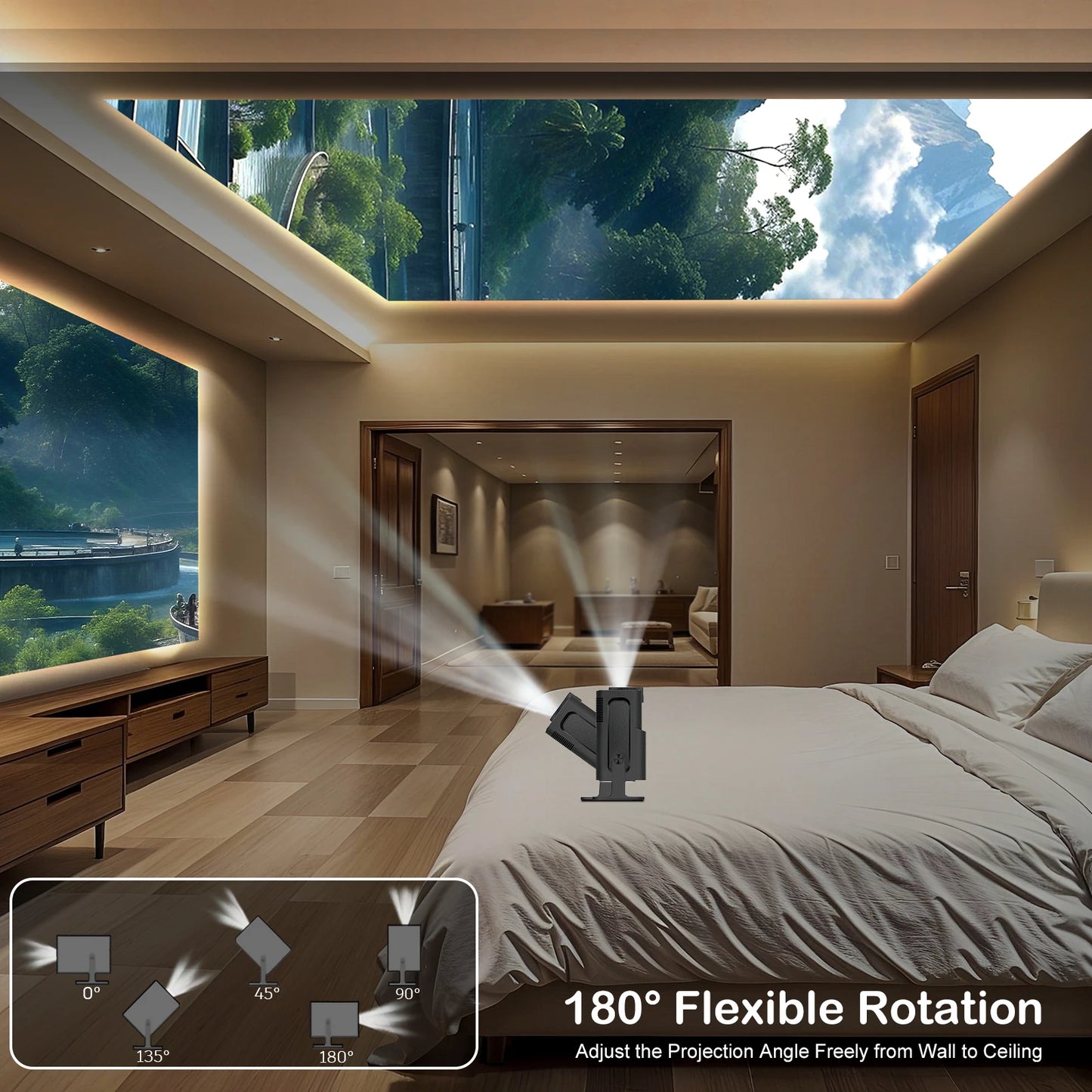 HY320 Mini Projector – 4K Support, WiFi6, BT5.0™