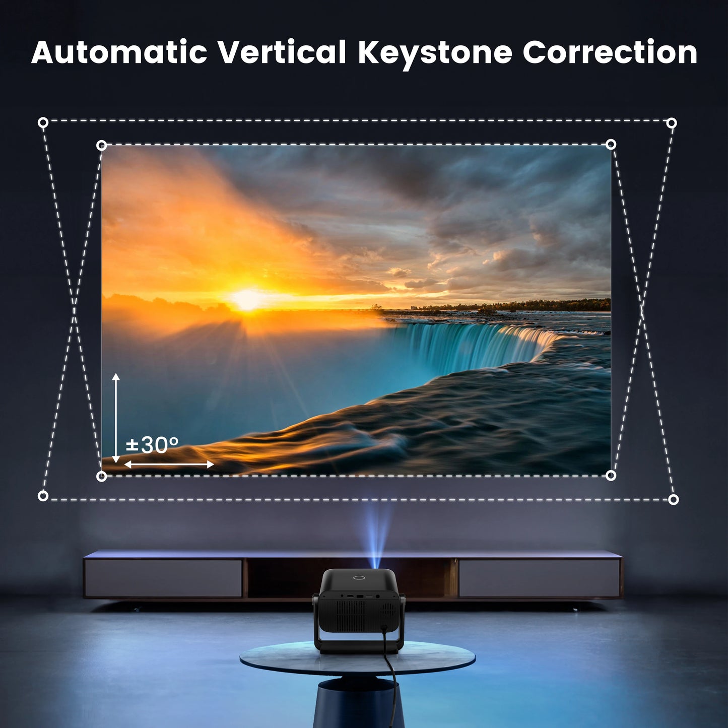 Mini Projector – 1080P, WiFi, Bluetooth, Auto Focus™